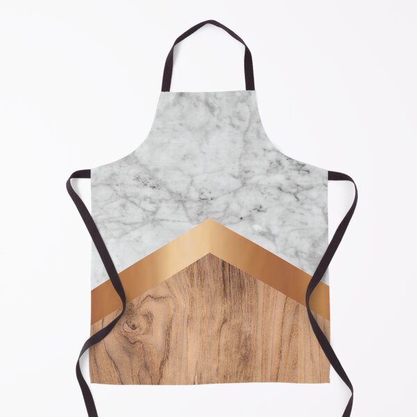 Item preview, Stone Arrow Pattern - White Marble, Rose Gold & Wood #924 designed and sold by Natural Collective.