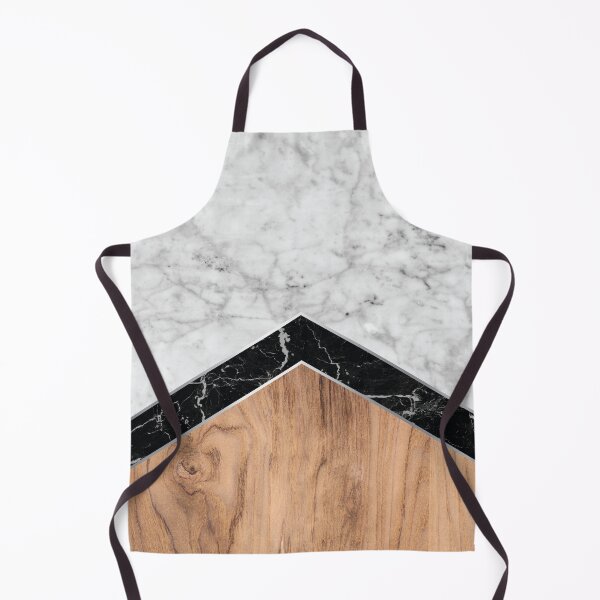 Item preview, Stone Arrow Pattern - White & Black Marble & Wood #585 designed and sold by Natural Collective.