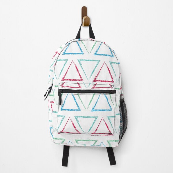 Item preview, Triangular Peaks Pattern - Teal, Green, Red, & Blue #546 designed and sold by Natural Collective.