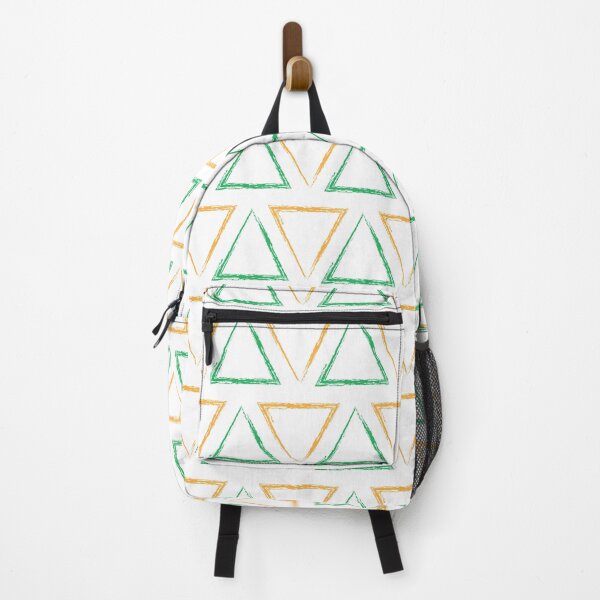 Item preview, Triangular Peaks Pattern - Orange & Green #791 designed and sold by Natural Collective.