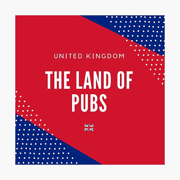 Item preview, United Kingdom the Land of Pubs designed and sold by TheJoeyStudio.