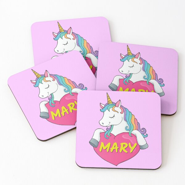 Item preview, Mary Personalized Cute Unicorn Heart designed and sold by Suphiss.
