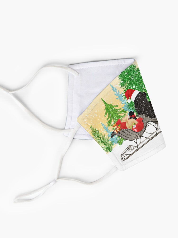 Alternate view of Newfoundland Dog Christmas Card Mask