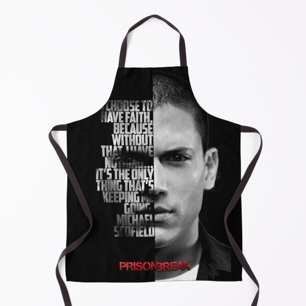 Item preview, Black and white Michael Scofield, Prison Break quote. designed and sold by Enea Kelo.