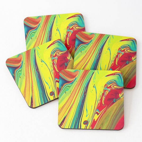 Item preview, Noir Rainbow acrylic abstract painting designed and sold by Color Splash Gallery.