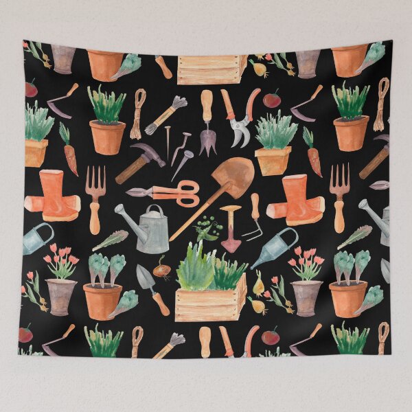 Item preview, Garden Tools Pattern | Gardening Gear  designed and sold by InkItStudio.
