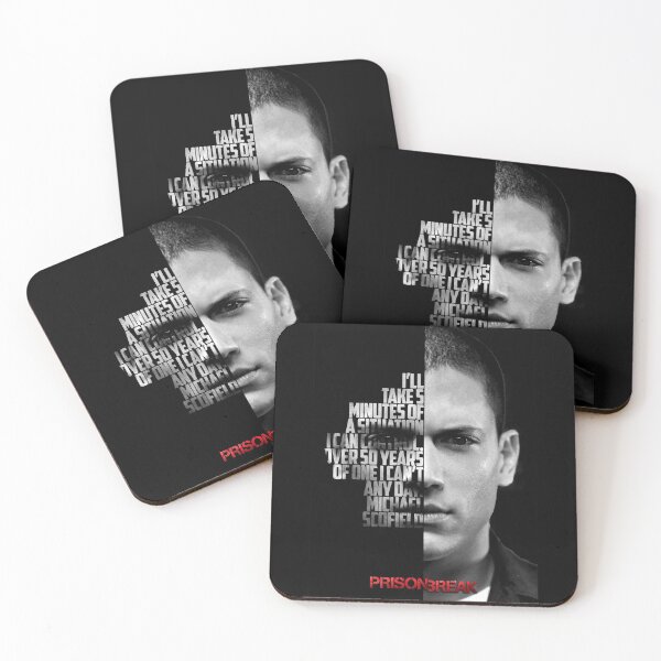 Item preview, Black and white Michael Scofield, Prison Break quote. designed and sold by Enea Kelo.