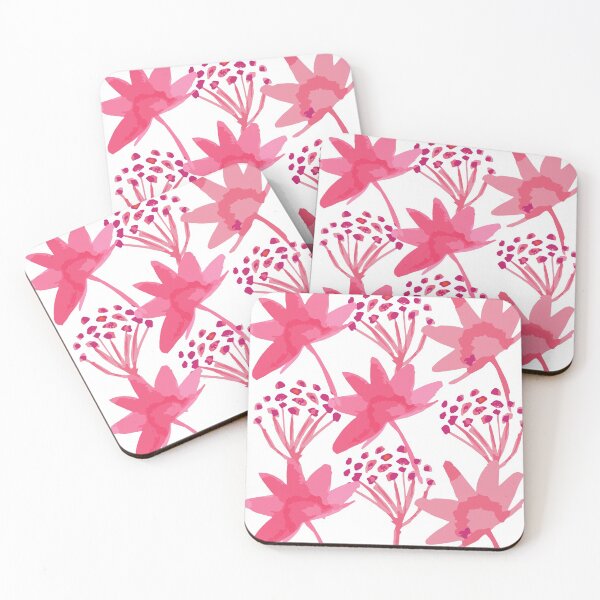 Item preview, Pastel pink watercolour flowers, tropical, pattern designed and sold by JellyBeenzz.