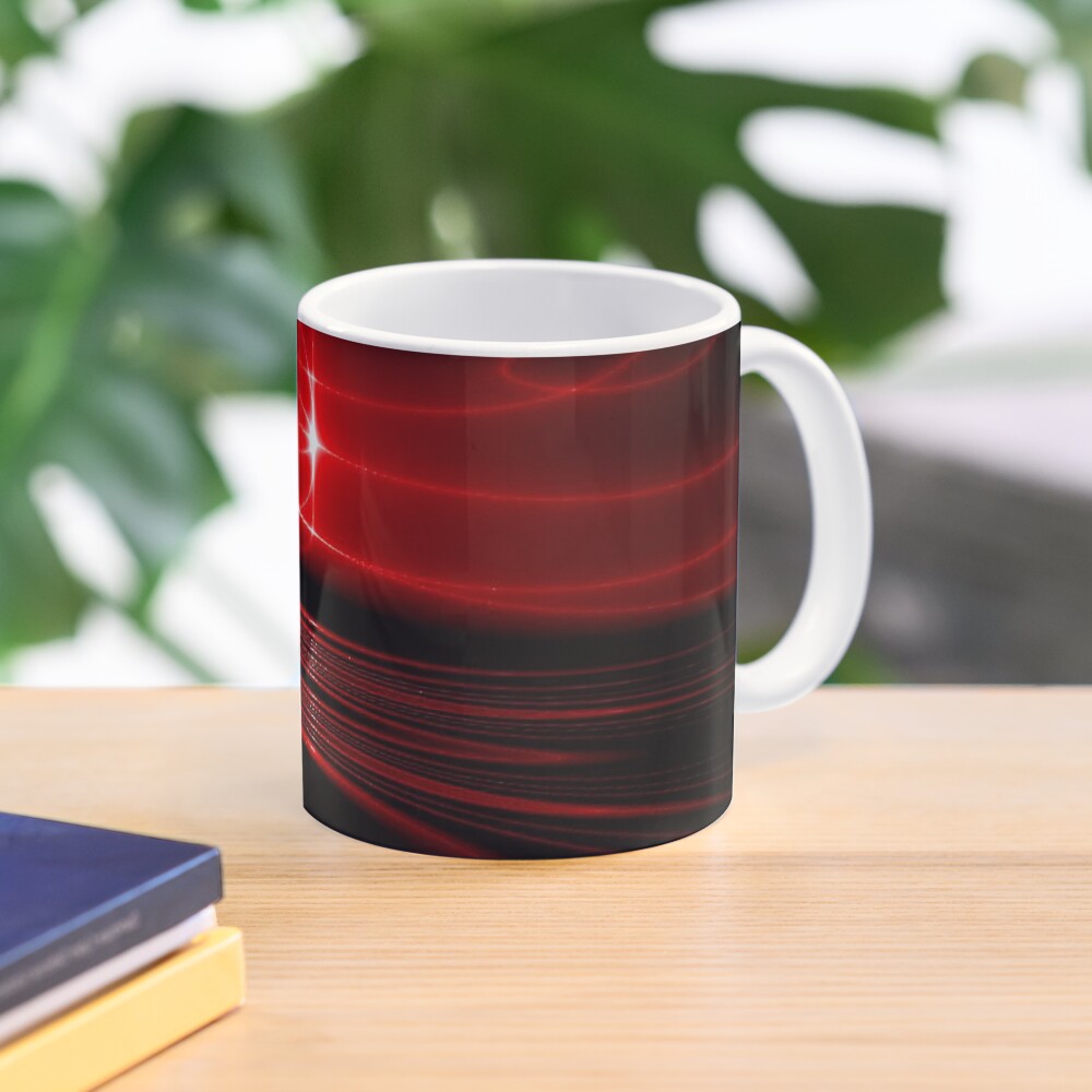 Hypnotic Alien Sunset Mask Abstraction Mug
