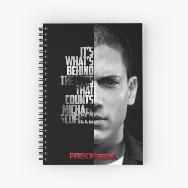 Black and white Michael Scofield, Prison Break quote