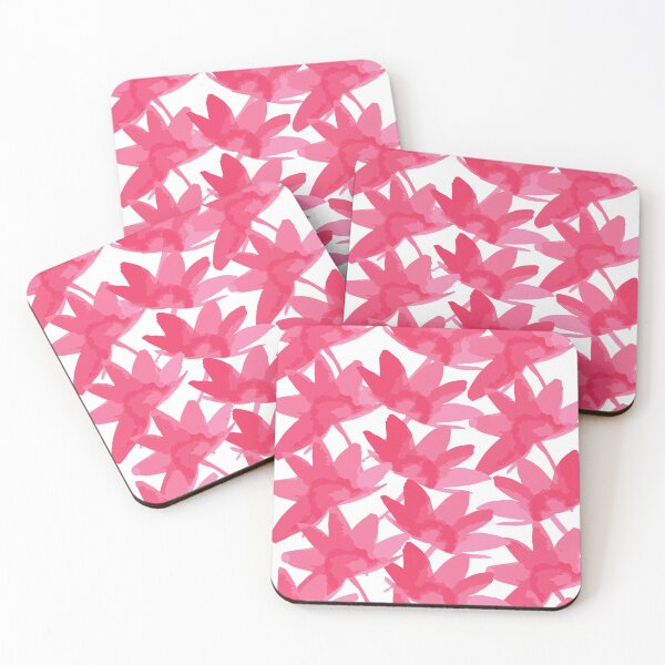 Item preview, Pastel pink watercolour flowers, tropical, pattern designed and sold by JellyBeenzz.