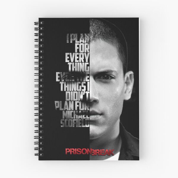 Item preview, Black and white Michael Scofield, Prison Break quote. designed and sold by Enea Kelo.