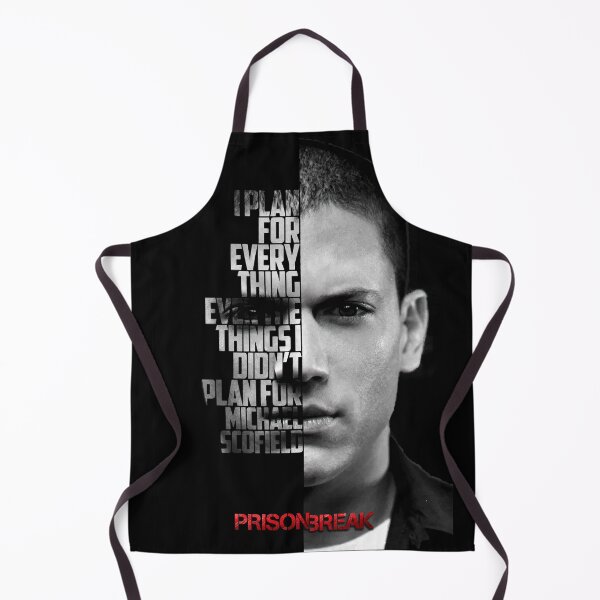 Item preview, Black and white Michael Scofield, Prison Break quote. designed and sold by Enea Kelo.