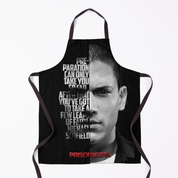 Item preview, Black and white Michael Scofield, Prison Break quote. designed and sold by Enea Kelo.
