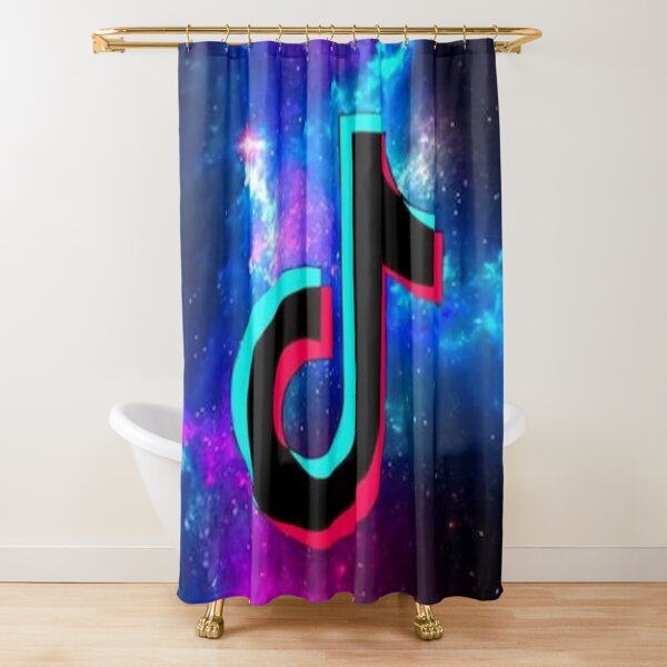 Aesthetic Space Tik Tok Logo Shower Curtains Redbubble