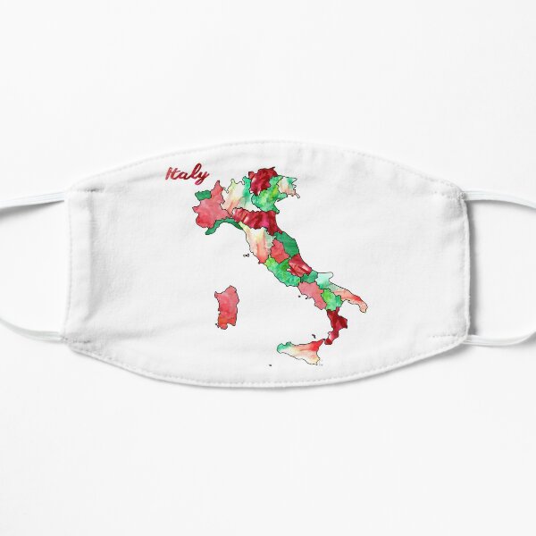 Watercolor Countries - Italy Flat Mask
