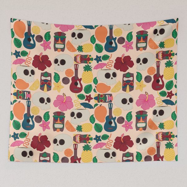 Item preview, Tropical Skull Pattern designed and sold by crunchburger.