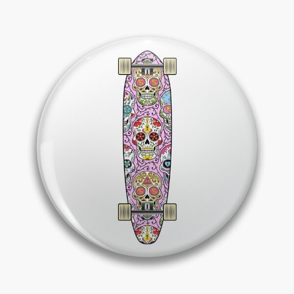 Item preview, Longboard Mexican Skulls designed and sold by Fangpunk.