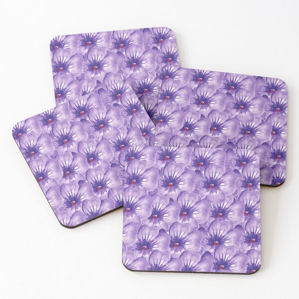 Item preview, Purple flowers, peonies, watercolours, pattern designed and sold by JellyBeenzz.