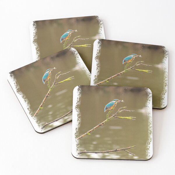Item preview, Kingfisher with fish (Alcedo atthis) designed and sold by ggquark.