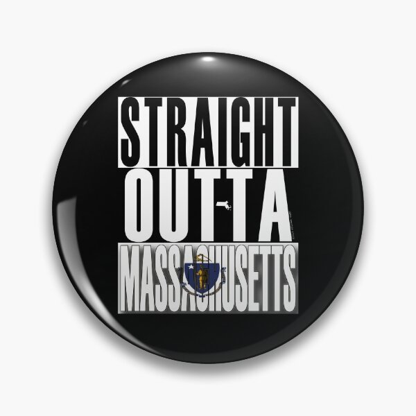 Item preview, Straight Outta Massachusetts Flag by Merch Creation Studio designed and sold by MerchCStudio.