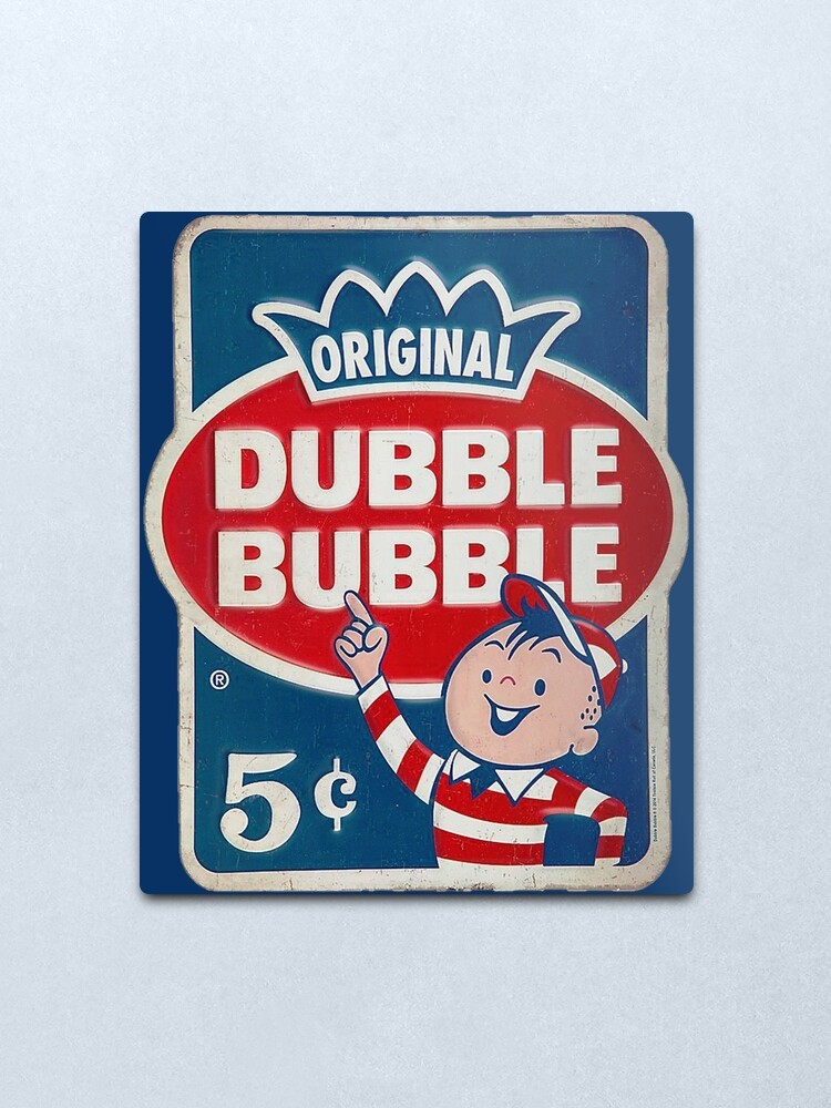 Original Double Bubble Chewing Gum 5 Cents - All Over Print Aop" Metal  Print By Vintagegarage | Redbubble