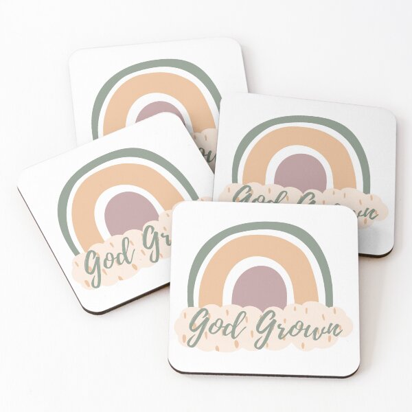 Item preview, Green, gold, & Rose colored Rainbow with God Grown. by God Grown designed and sold by GodGrown.