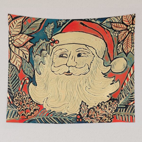 Item preview, Santa and Holiday Foliage designed and sold by Barbara Gilhooly.