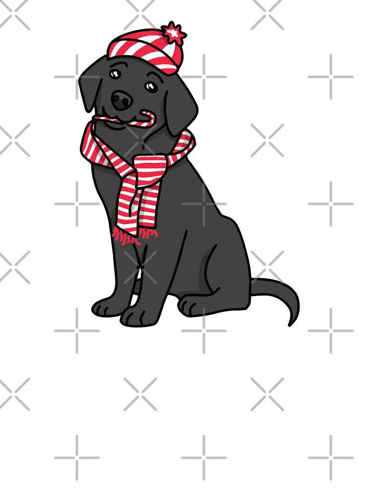 barking dog clipart black and white christmas