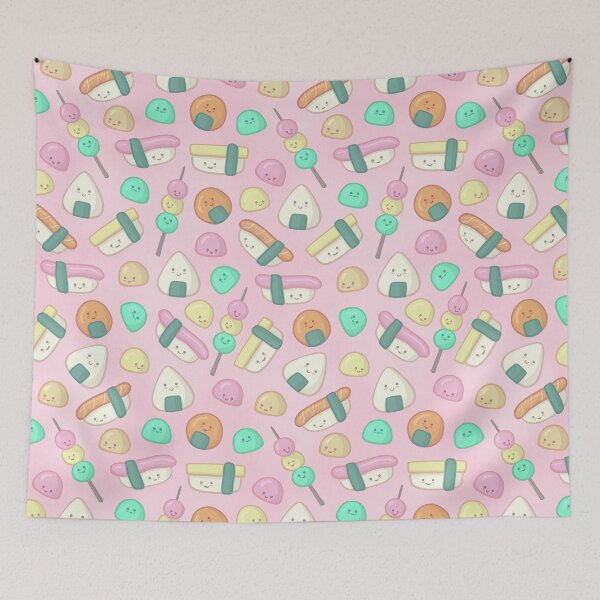 Item preview, Happy Japanese Snacks - Cherry Blossom Pink designed and sold by by-lauren.