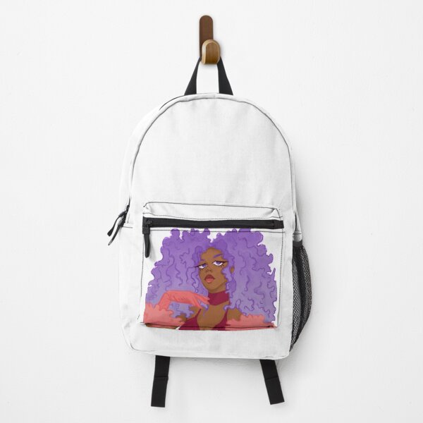 Item preview, Black girl with purple afro & purple eyes designed and sold by gi-gianna.