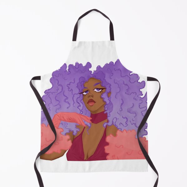 Item preview, Black girl with purple afro & purple eyes designed and sold by gi-gianna.