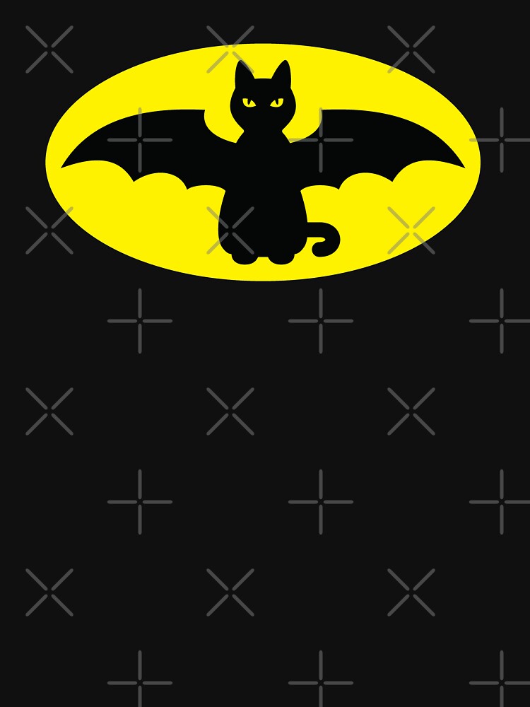 Thumbnail 7 of 7, Classic T-Shirt, BLACK BAT CAT WITH BAT WINGS FOR HALLOWEEN designed and sold by Catinorbit.