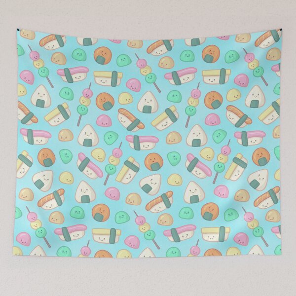 Item preview, Happy Japanese Snacks - Baby Blue designed and sold by by-lauren.
