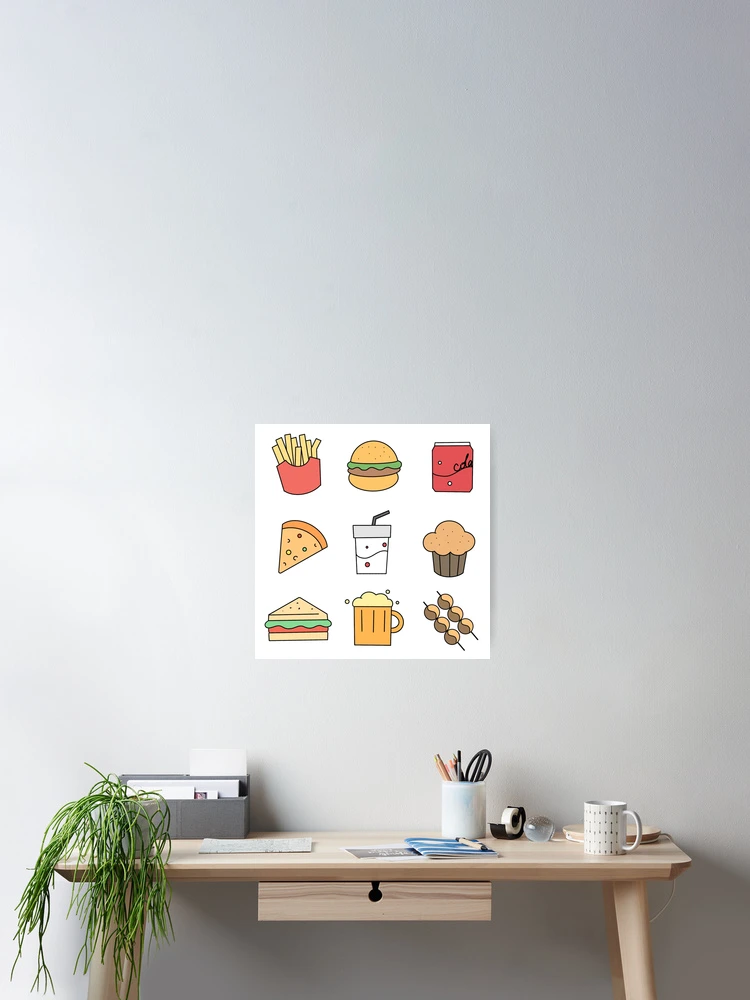 Thumbnail 2 of 3, Poster, Fast Food Pack designed and sold by Rabia01.