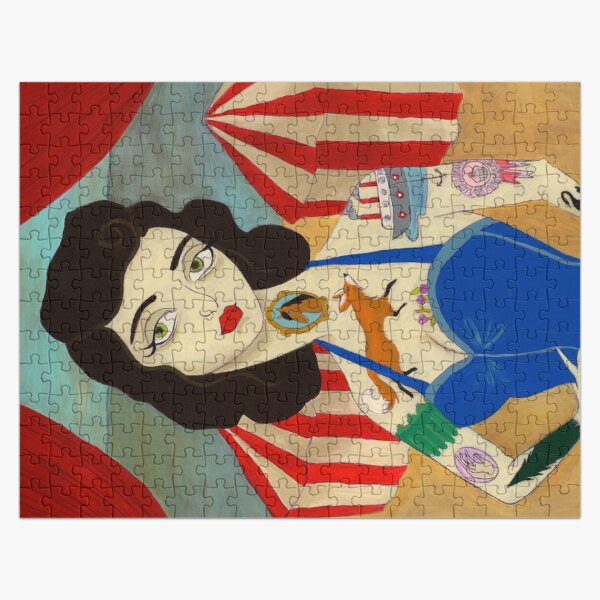 Tattooed Lady Jigsaw Puzzle