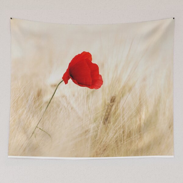 Item preview, Red Wildflower in field designed and sold by Artcraft-Ink.