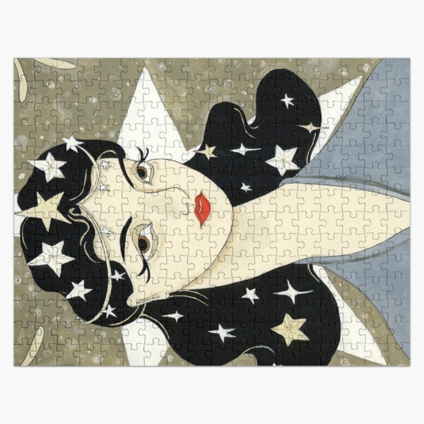 Remember me Remarkable - girl with stars Jigsaw Puzzle