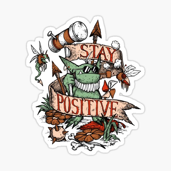 Stay Positive Sprite Sticker