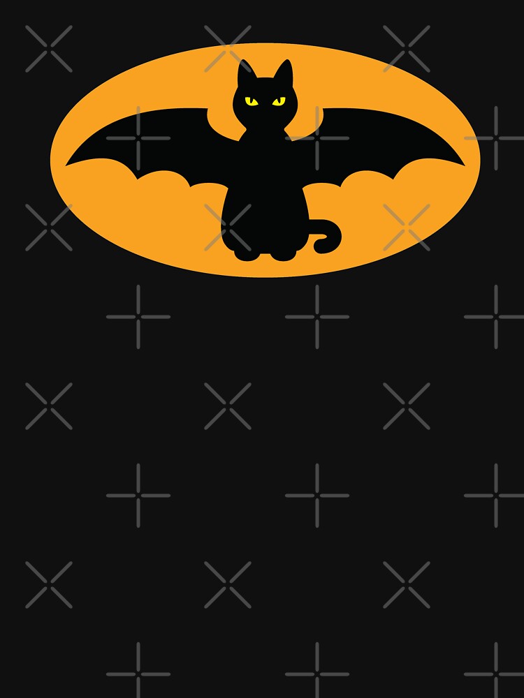 Thumbnail 7 of 7, Classic T-Shirt, BLACK BAT CAT WITH BAT WINGS FOR HALLOWEEN designed and sold by Catinorbit.