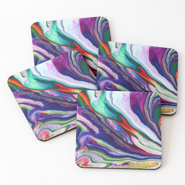 Item preview, Crystal Rainbow acrylic abstract painting designed and sold by Color Splash Gallery.