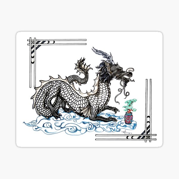 Bonsai Dragon Sticker