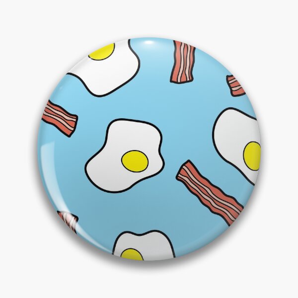Item preview, Bacon and eggs pattern in blue designed and sold by Cathal O'Toole.