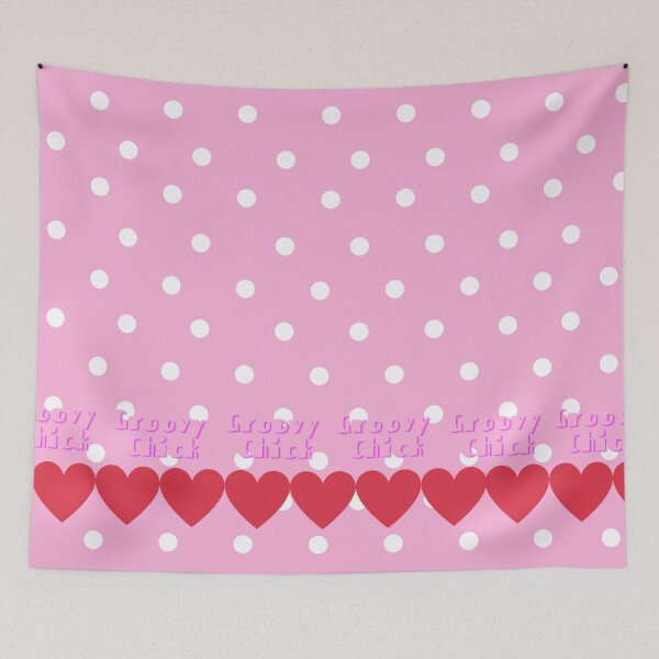 Item preview,  Groovy Chick Pink With White Dots  Pattern designed and sold by loveoceanair.