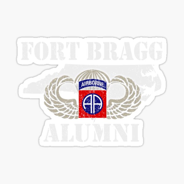 Ft Bragg Alumni Us Army 82nd Airborne Division Paratrooper Sticker By