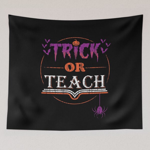 Item preview, Trick or Teach - Funny Vintage distressed Halloween Costume for Teachers designed and sold by JinxWhaleDesign.