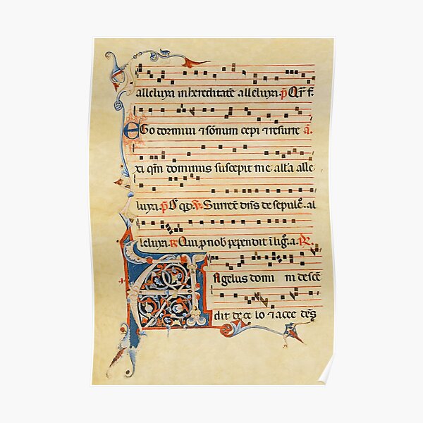 Antiphonary - Medieval Musical Manuscript Poster
