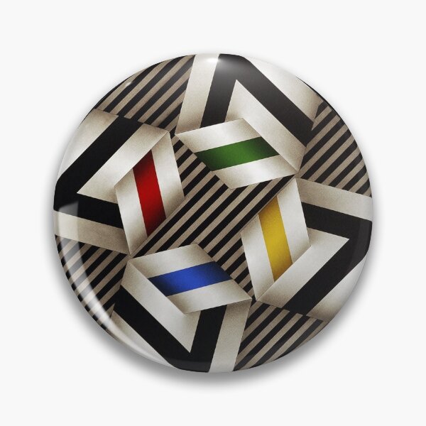 Item preview, folded colorful shapes geometric painting Omar rayo op art designed and sold by mariaa999.