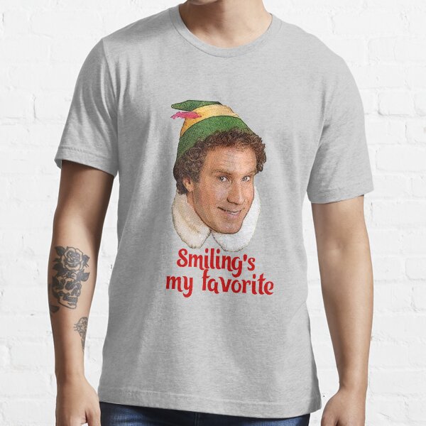 "Smiling's my favorite Buddy the Elf Will Ferrell Movie Christmas" T