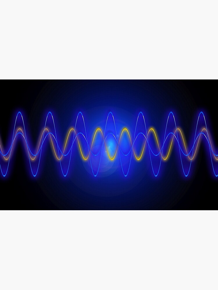 Cool Blue EMF Wave Mask Abstraction by mikepil